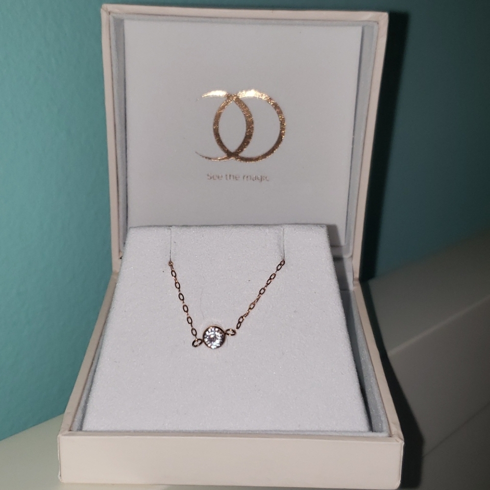 Rose Gold Crystal Choker